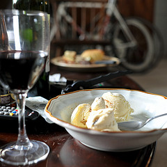 wine ice cream photo